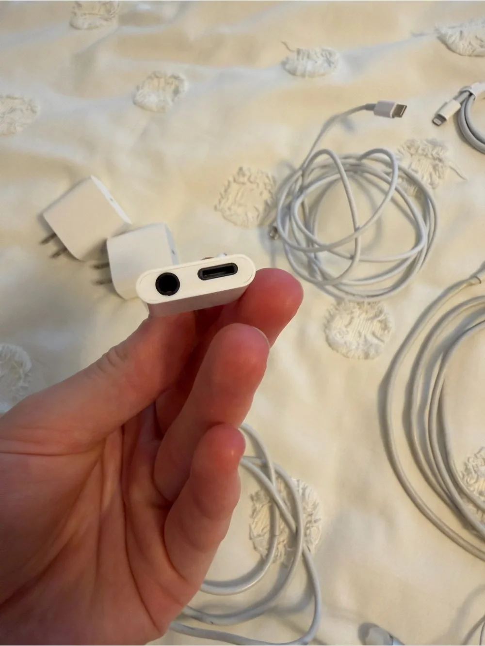Apple White Lightening Charging Cables with USB Power Adapters Bundle
